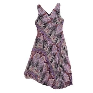 Rabbit Rabbit Rabbit Asymmetrical Chiffon Midi Dress Womens 16 Fairy Ethereal‎